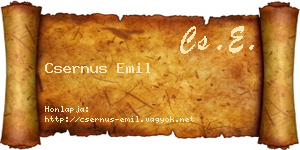 Csernus Emil névjegykártya